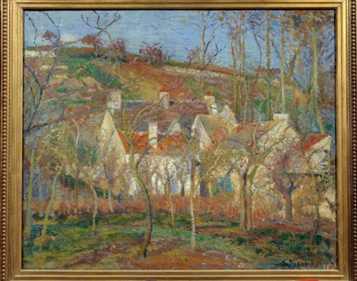 The Red Roofs, corner of the village, winter alkotó: Camille Pissarro