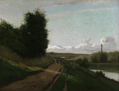 A vontatóút Bougivalban alkotó: Camille Pissarro