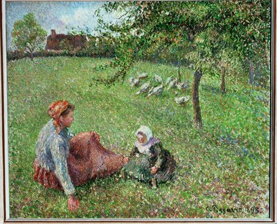A libák legelésznek (olaj, vászon) alkotó: Camille Pissarro