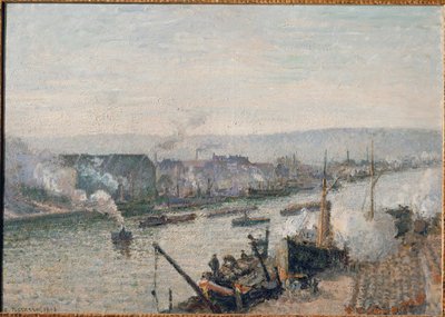 Rouen kikötője (olaj, vászon) alkotó: Camille Pissarro