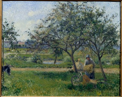 A talicska, gyümölcsöskert Camille Pissarro (1830-1903) festménye 1881 körül. V. 0,54x0,65 m Párizs, Musee d