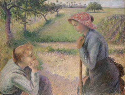 Két fiatal parasztasszony, 1891-92. alkotó: Camille Jacob Pissarro