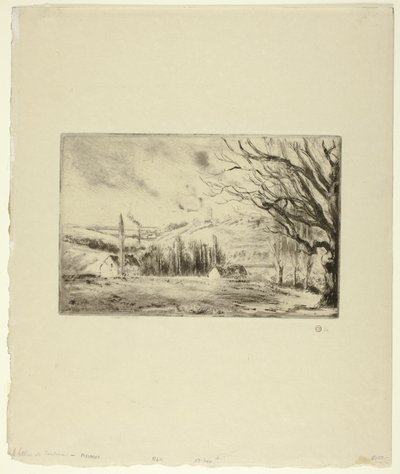 Pontoise kilátása alkotó: Camille Pissarro