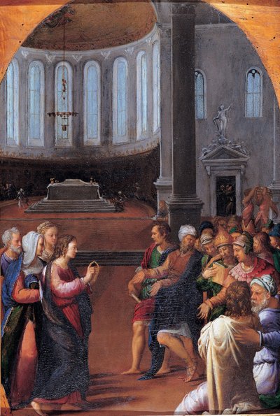 Krisztus az orvosok között, 1550 alkotó: Camillo Filippi