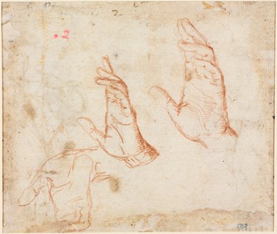 Study of Hands verso, c. 1590. alkotó: Camillo Procaccini