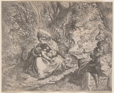 The Rest on the Flight to Egyiptom, 1587-1590. alkotó: Camillo Procaccini