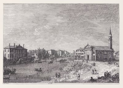 Al Dolo (At Dolo), a Vedute sorozatból (Nézetek) alkotó: Canaletto (Giovanni Antonio Canal)