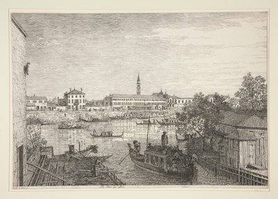 Ale Porte del Dolo (Dolo zárainál), a Vedute sorozatból (Nézetek) alkotó: Canaletto (Giovanni Antonio Canal)