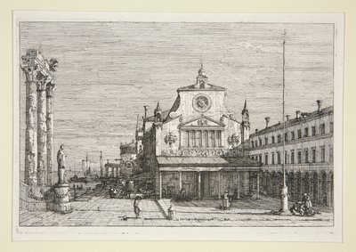 S. Giacomo Di Rialto képzeletbeli képe, a Vedute sorozatból (Nézetek) alkotó: Canaletto (Giovanni Antonio Canal)