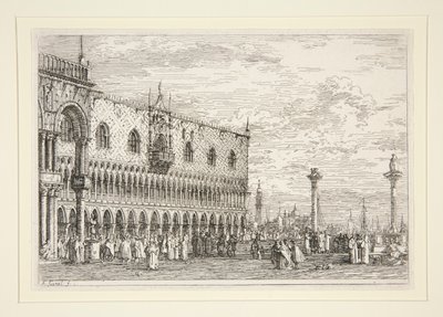 La Piera del Bando, V., a Vedute sorozatból (Nézetek) alkotó: Canaletto (Giovanni Antonio Canal)