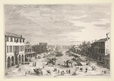 Mestre, a Vedute sorozatból (Nézetek) alkotó: Canaletto (Giovanni Antonio Canal)