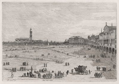 Pr? della Valle (Prato della Vale), a Vedute sorozatból (Nézetek) alkotó: Canaletto (Giovanni Antonio Canal)