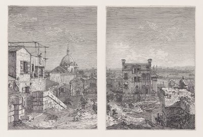 A ház felirattal, a Vedute sorozatból (Nézetek) alkotó: Canaletto (Giovanni Antonio Canal)