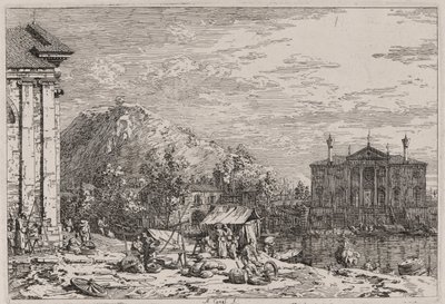 Dolo piaca, a Vedute sorozatból (Nézetek) alkotó: Canaletto (Giovanni Antonio Canal)
