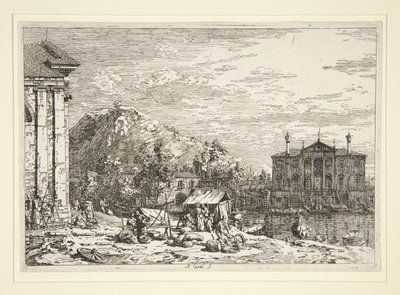 Dolo piaca, a Vedute sorozatból (Nézetek) alkotó: Canaletto (Giovanni Antonio Canal)