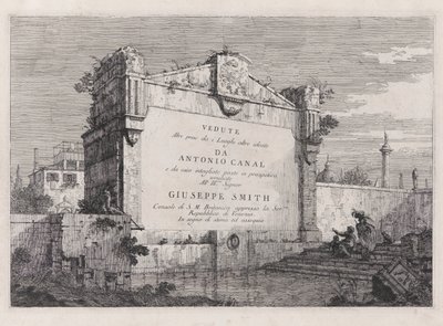 Címtábla, a Vedute sorozatból (megtekintések) alkotó: Canaletto (Giovanni Antonio Canal)