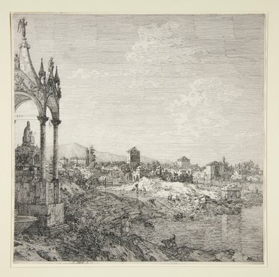 Kilátás egy városra egy püspökkel alkotó: Canaletto (Giovanni Antonio Canal)