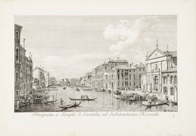 Kilátás San Eustachiótól a Rialtóig alkotó: Canaletto
