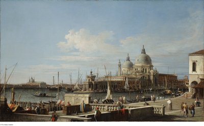 Canaletto után - Velence, a Dogana és a Santa Maria della Salute a Molo felől, 1740-1760 körül. alkotó: Canaletto