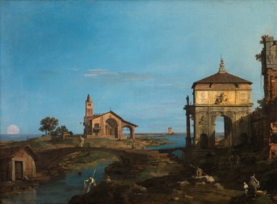 Egy sziget a lagúnában egy kapuval... alkotó: Canaletto