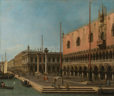 Canaletto - Capriccio A Molo és a Dózse palota látképe 1744 alkotó: Canaletto