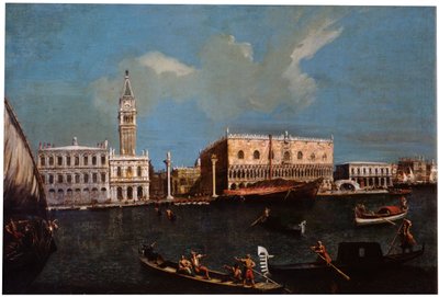 Canal Grande, Piazzetta és Dózse-palota Velencében”, 18. század. alkotó: Canaletto,