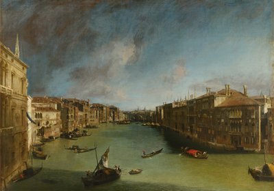 A Canal Grande a Palazzo Balbi felől a Rialto irányába alkotó: Canaletto
