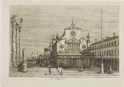 S. Giacomo di Rialto képzeletbeli képe, Vedute-ból alkotó: Canaletto