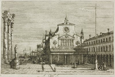 S. Giacomo di Rialto képzeletbeli képe, Vedute-ból alkotó: Canaletto