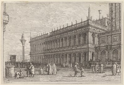A könyvesbolt. V., 1742-ben vagy előtte. alkotó: Canaletto