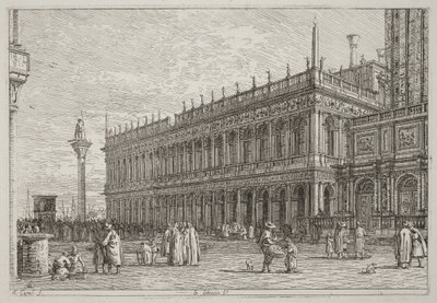 A könyvesbolt. V. [bal felső sarok] alkotó: Canaletto