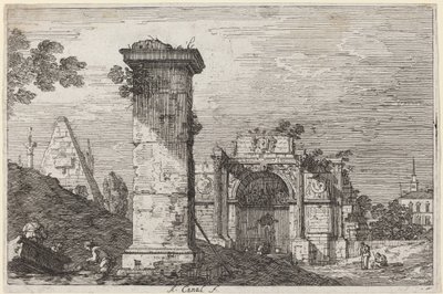 Táj romos műemlékekkel alkotó: Canaletto