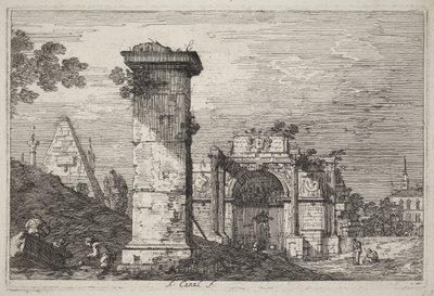 Táj romos emlékművekkel alkotó: Canaletto