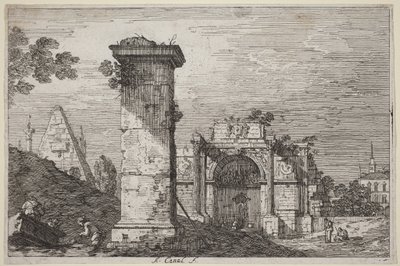 Táj romos emlékművekkel alkotó: Canaletto