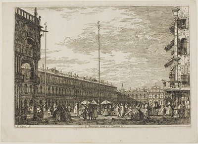 le Procuratie niove e S. Ziminian V., Vedute alkotó: Canaletto