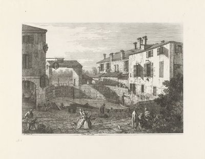 Le porte del Dolo (cím a tárgyon) Valós és képzeletbeli helyek arcai (sorozat címe) Vedute altre prese i Luoghi altre ideate da Antonio Canal (sorozat címe) alkotó: Canaletto
