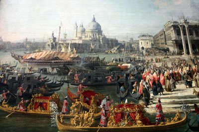 „A francia nagykövet fogadása Velencében”, 1726-1727 alkotó: Canaletto