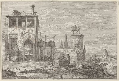 A lovas emlékmű, c. 17351746. alkotó: Canaletto
