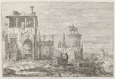 A lovas emlékmű [jobbra fent], c. 17351746. alkotó: Canaletto