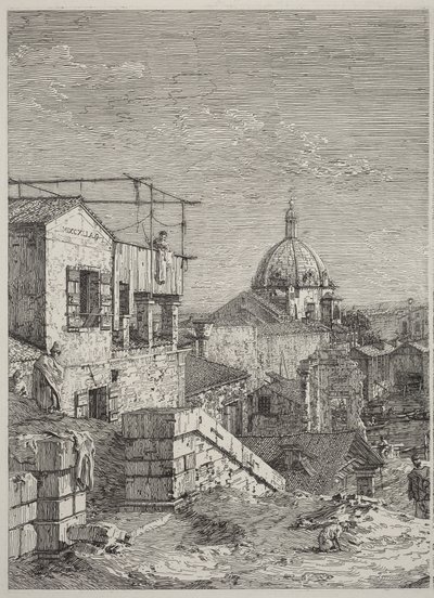 A ház a felirattal [balra] alkotó: Canaletto