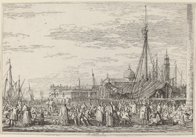 A piac a Molo-n alkotó: Canaletto
