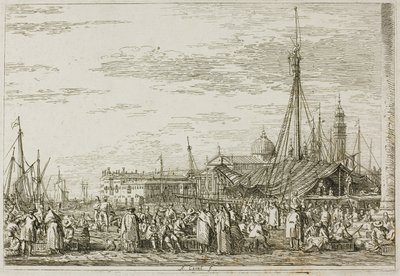 Piac a Molo-n, Vedute-ból alkotó: Canaletto