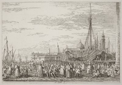 Piac a Molón [balra fent] alkotó: Canaletto