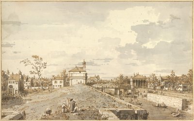 A Porta Portello a Brenta csatornával Padovában, 1740-1743 alkotó: Canaletto