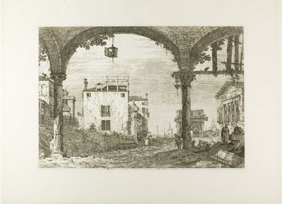 A Portico a lámpással, Vedute-ból alkotó: Canaletto