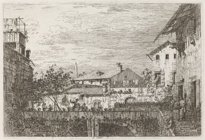 A terasz [jobbra lent], c. 17351746. alkotó: Canaletto