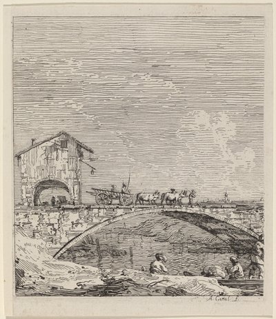 A hídon áthaladó kocsi c. 17351746. alkotó: Canaletto