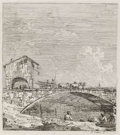A hídon áthaladó kocsi c. 17351746. alkotó: Canaletto