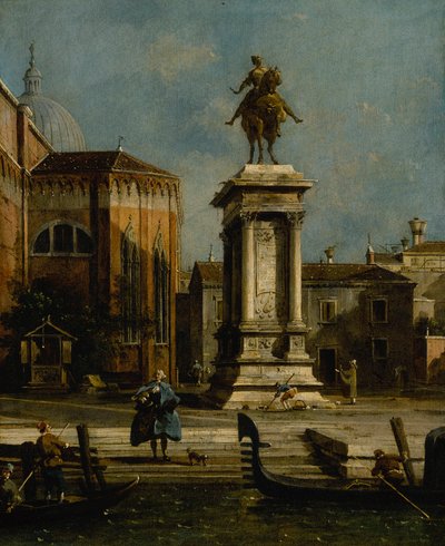 Bartolomeo Colleoni lovas szobrának látképe alkotó: Canaletto