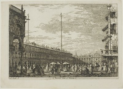 le Procuratie niove e S. Ziminian V., Vedute alkotó: Canaletto